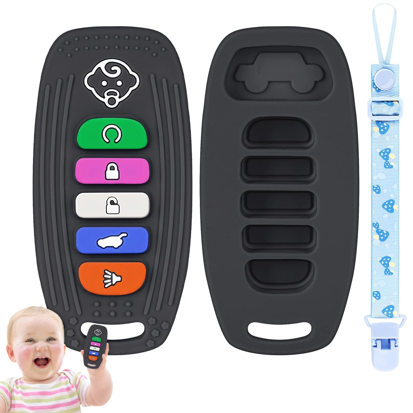 NPET Car Remote Control Baby Teether | Anti-Drop | BPA-Free | 3-12 Months